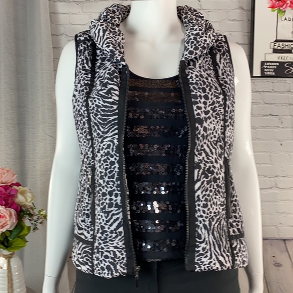 NWOT: LAURA ASHLEY Black/White Vest Size: Large - Picture 6 of 17